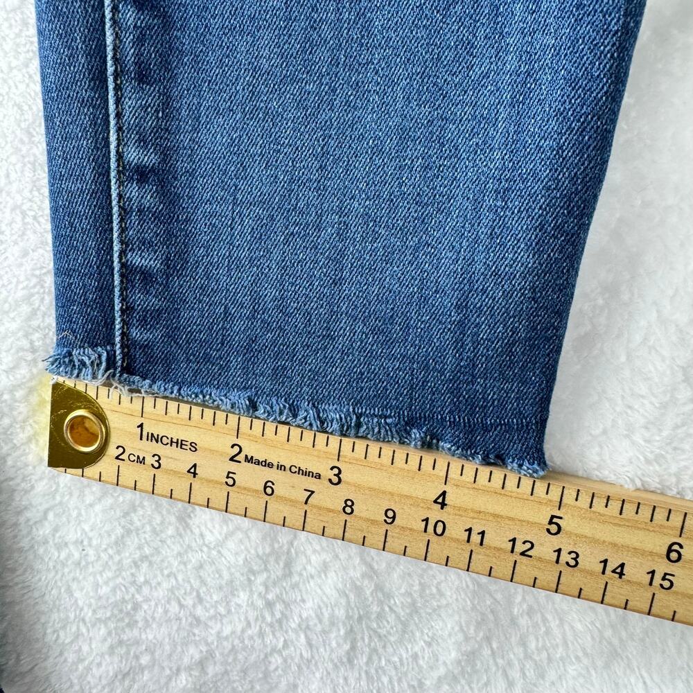 PAIGE Verdugo Ankle Jeans Womens 26 Blue Skinny Stretch Raw Hem Denim - Picture 8 of 13